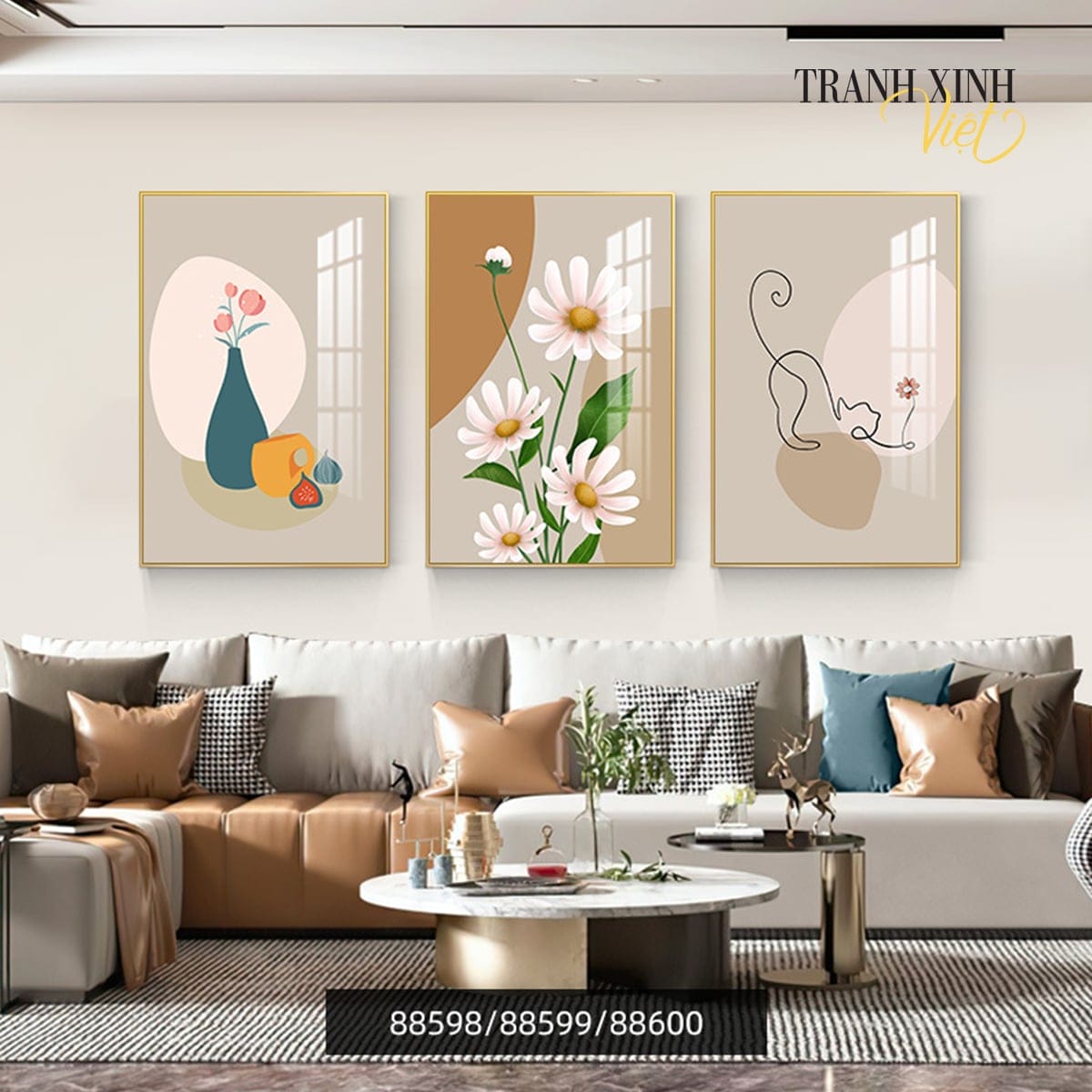 Bộ Tranh 3 Bức Hoa