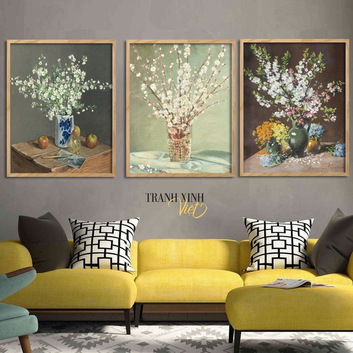 Peach Blossom Painting Set for Tet
