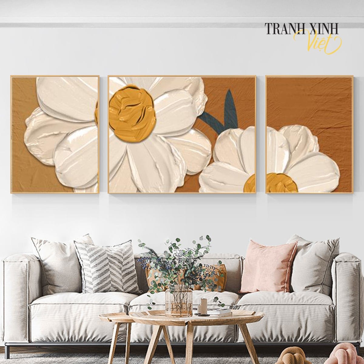 Bộ Tranh Cúc Trắng