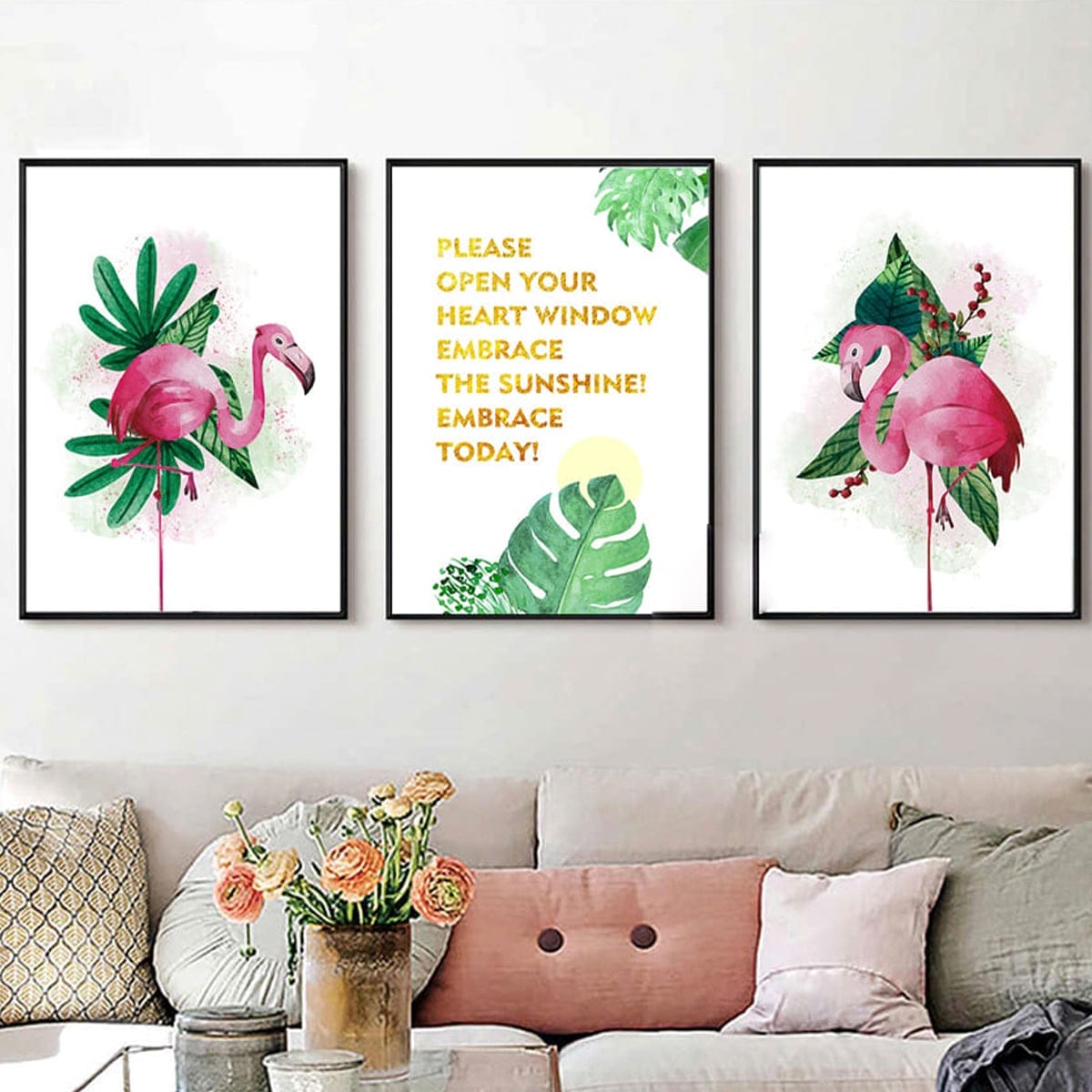 Flamingo and Leaf Painting Set