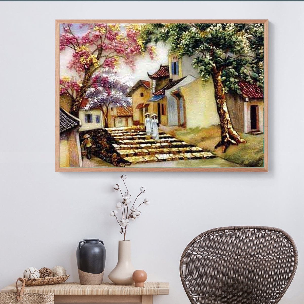Tranh Áo Dài Và Hà Nội Xưa