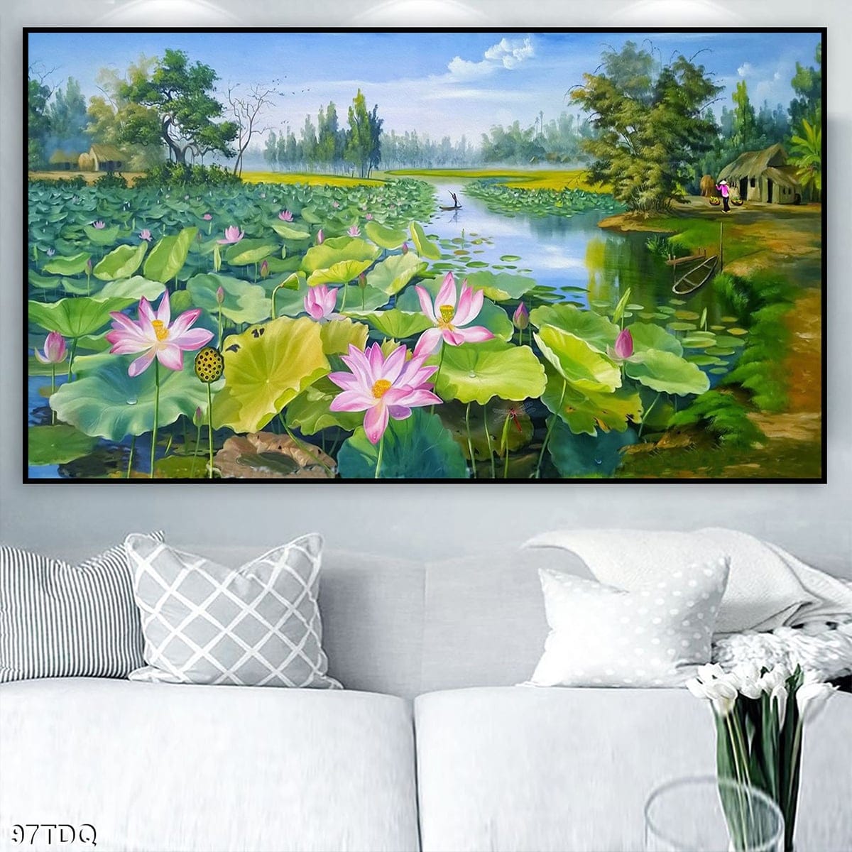 Lotus Pond Painting
