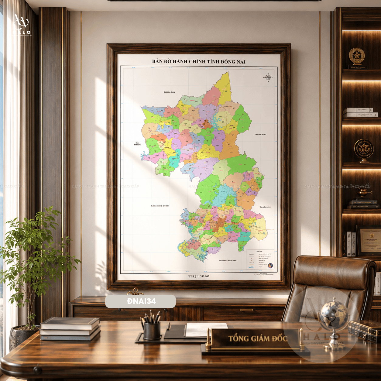 Latest Administrative Map of Dong Nai Province - DNAI34 - Image 2