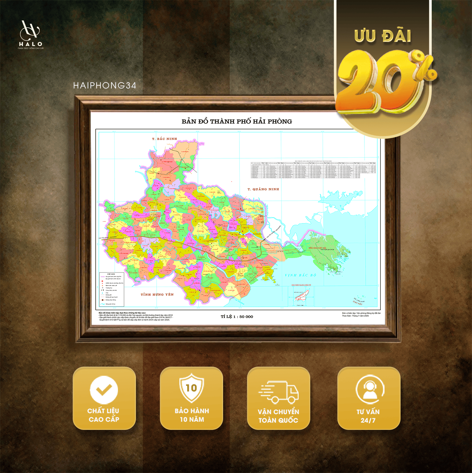 Latest Administrative Map of Hai Phong City - HAIPHONG34