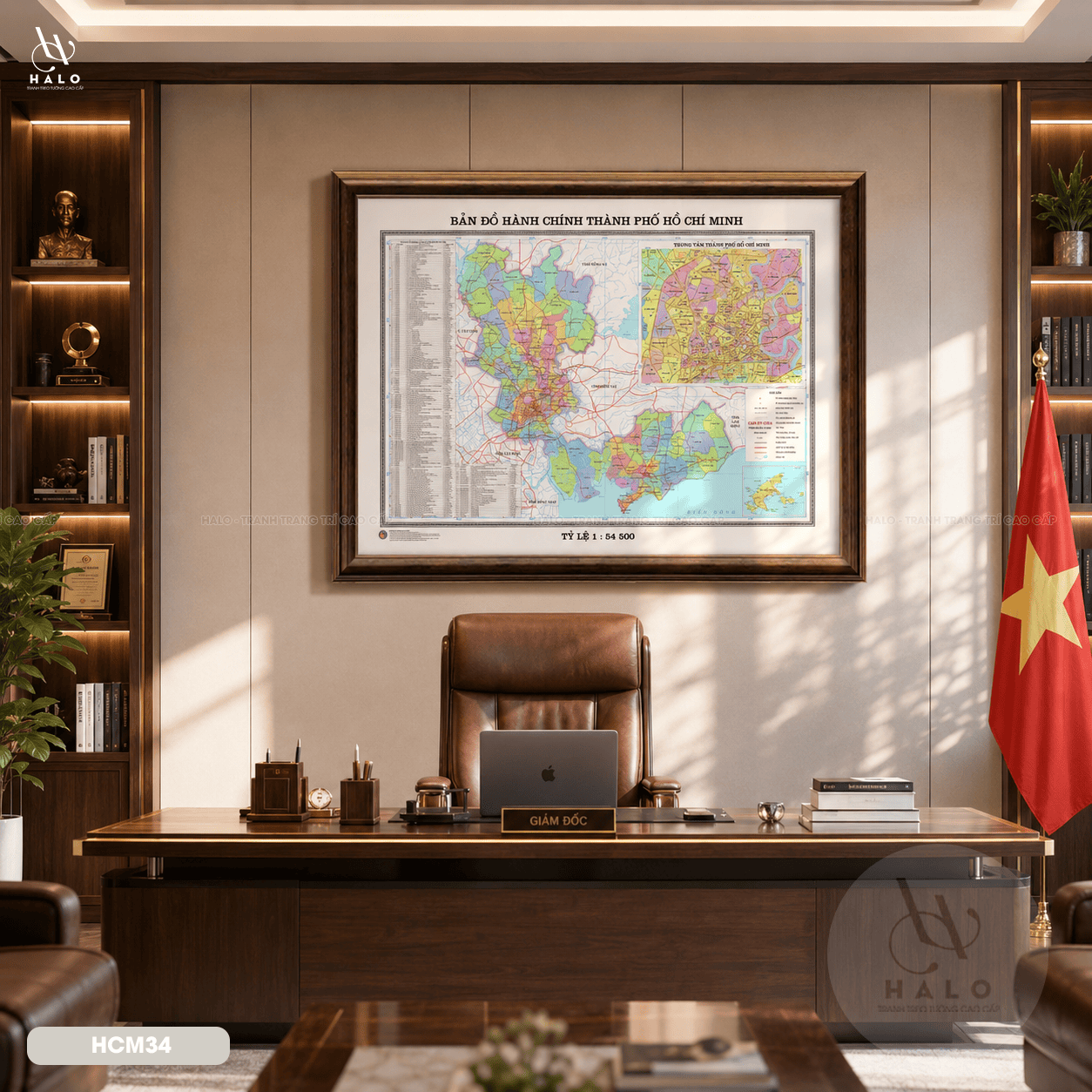 Latest Administrative Map of Ho Chi Minh City - HCM34 - Image 2