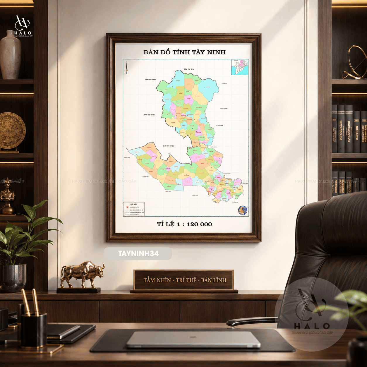 Latest Map of Tay Ninh Province - TAYNINH34 - Image 2
