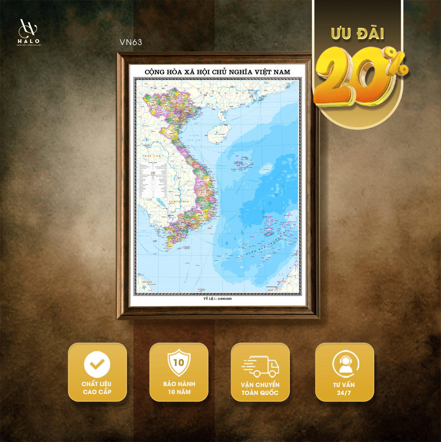 Map of Vietnam's 63 Provinces and Cities - VN63