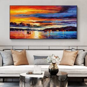 Painting: Sunrise by the Small Mountain