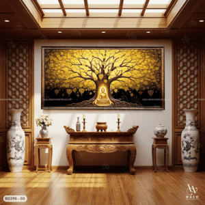 Alternative view of Painting: Serenity Under the Bodhi Tree - BD298