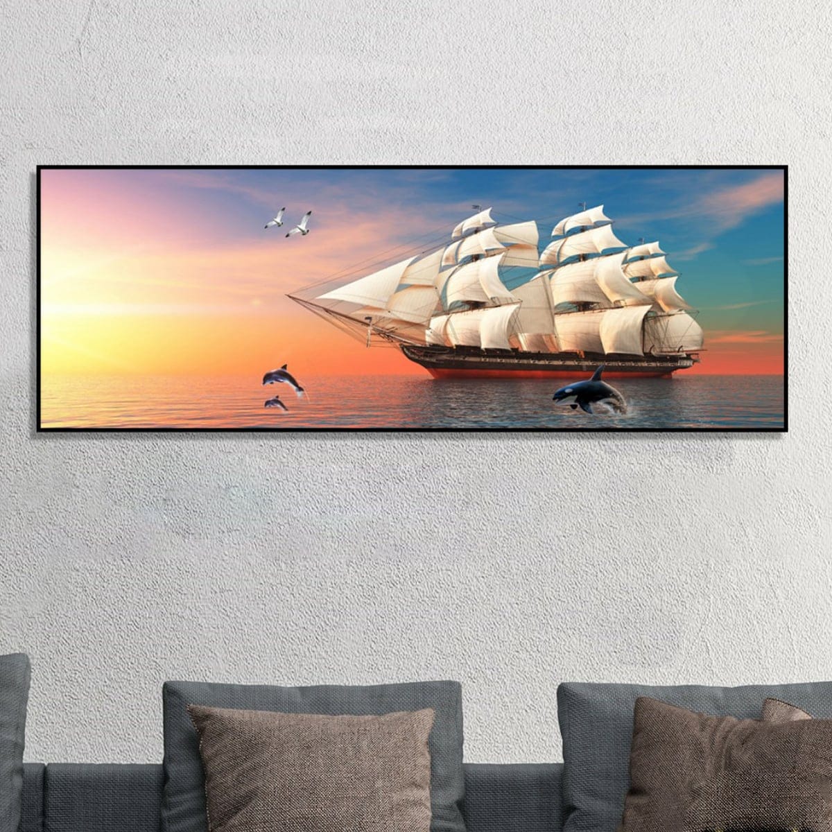Painting of Sails on the Open Sea