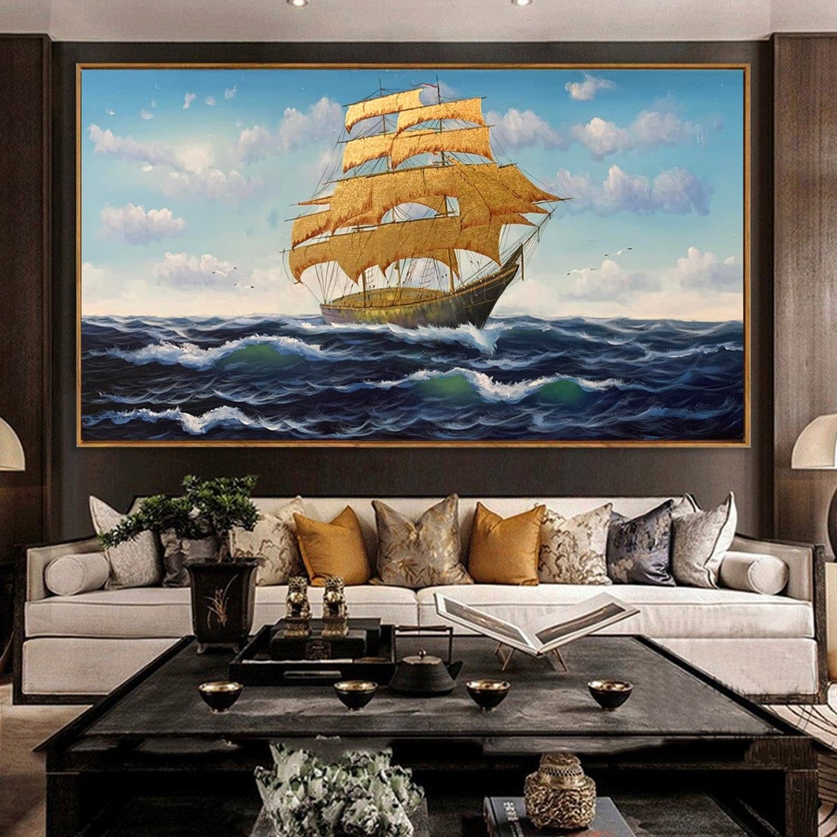 Golden Sail Painting