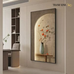 Painting of a Single Rose Branch
