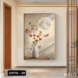 Painting of a Single Rose Branch - CHT10 - 09