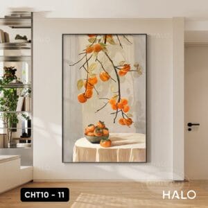 Painting of a Single Rose Branch - CHT10 - 11