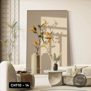 Painting of a Single Rose Branch - CHT10 - 14
