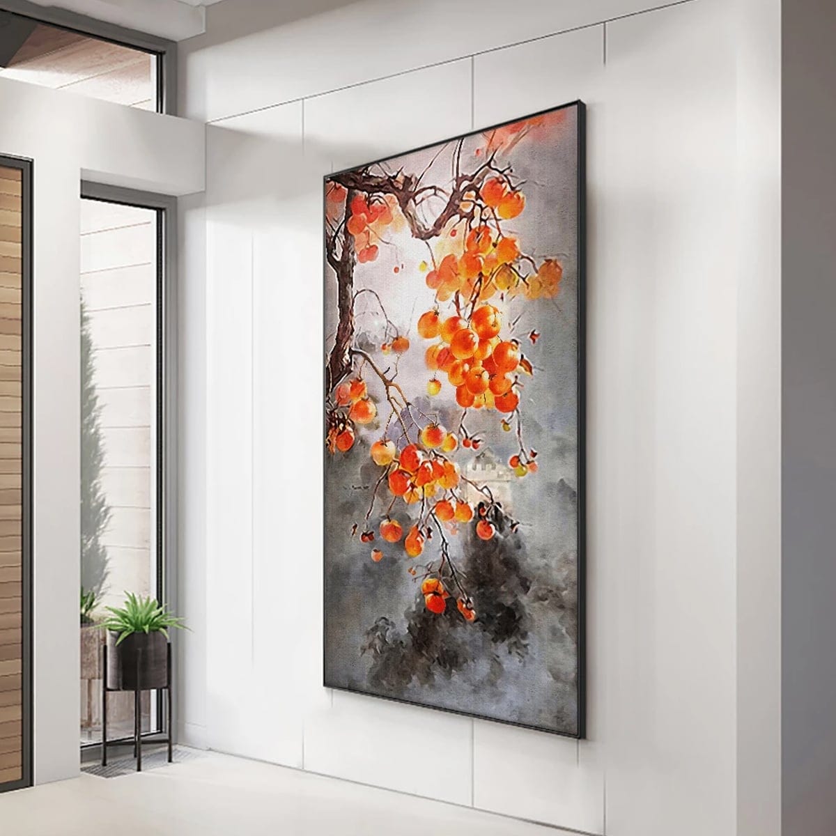 Painting of a Rose Branch Abundant with Fruit - Image 2