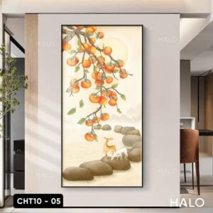 Painting of a Rose Branch Abundant with Fruit - CHT10 - 05