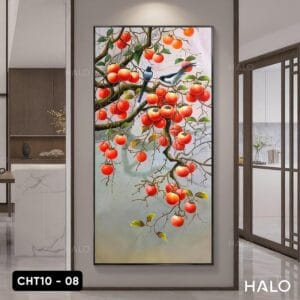 Painting of a Rose Branch Abundant with Fruit - CHT10 - 08