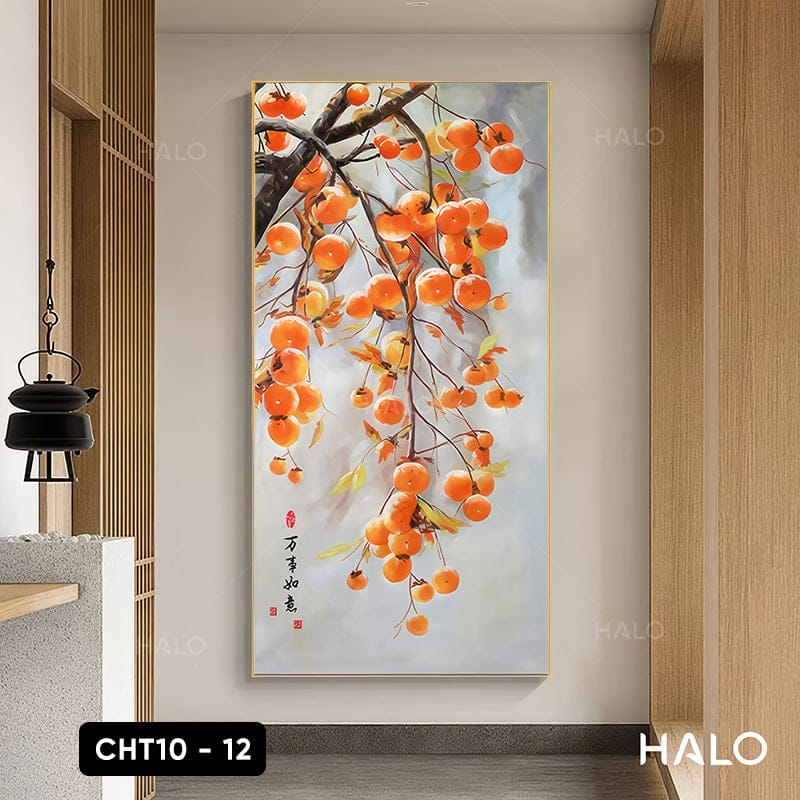 Painting of a Rose Branch Abundant with Fruit - CHT10 - 12