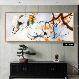 Painting of a Rose Branch Abundant with Fruit - CHT12 - 02