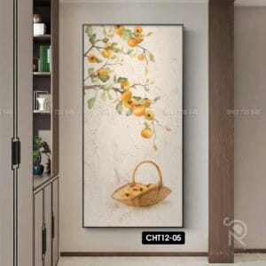 Tranh Cành Hồng Trĩu Quả - CHT12 - 05