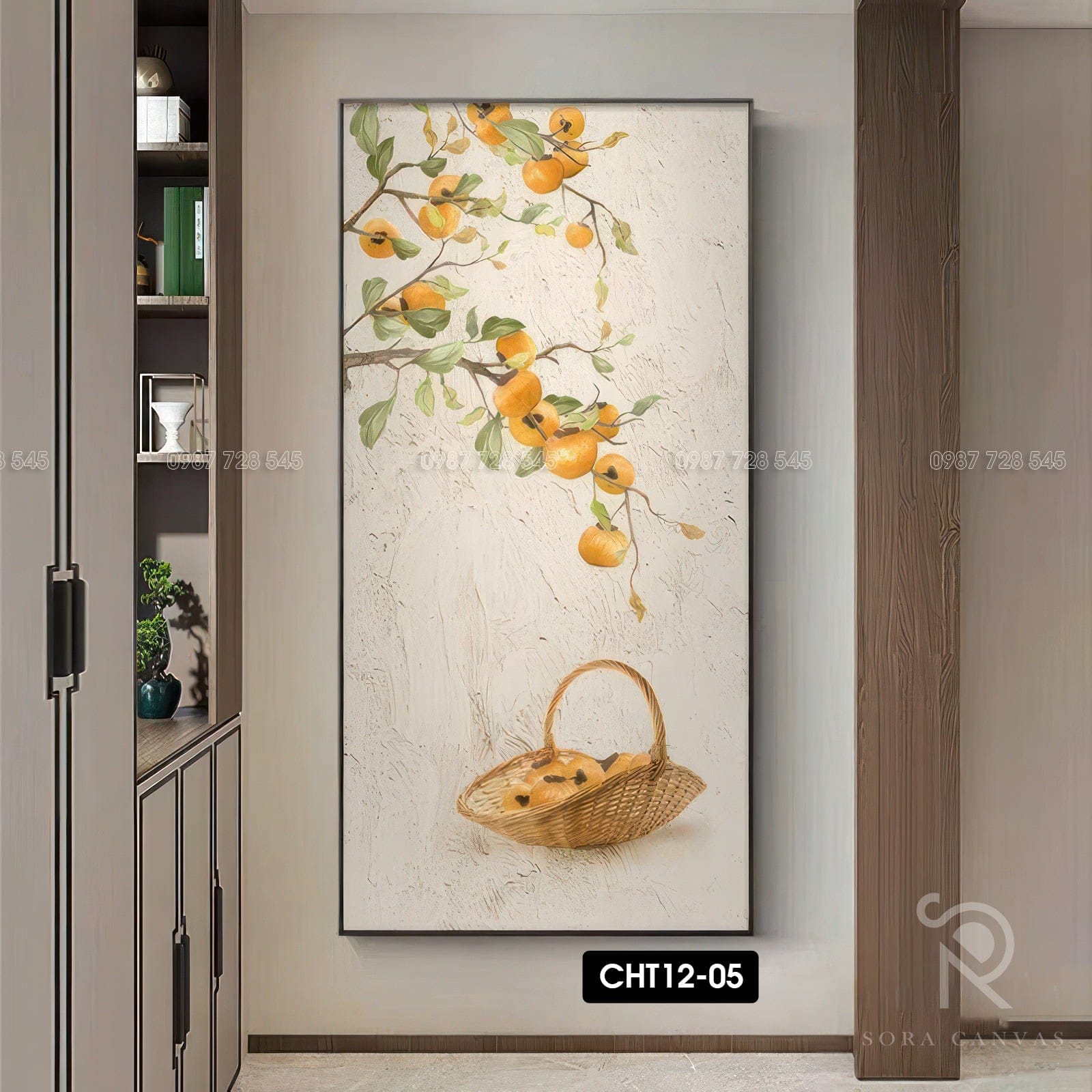 Tranh Cành Hồng Trĩu Quả - CHT12 - 05