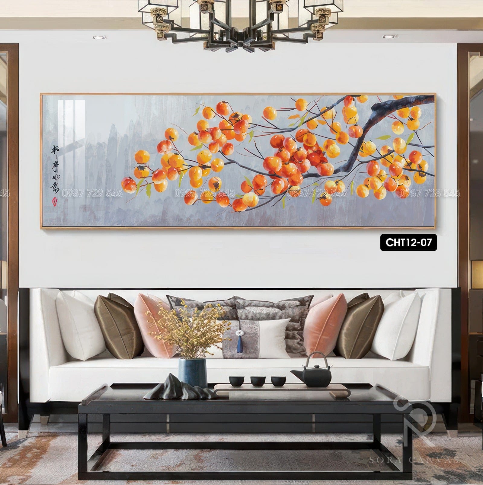 Tranh Cành Hồng Trĩu Quả - CHT12 - 07