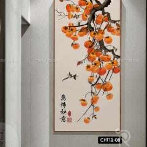 Tranh Cành Hồng Trĩu Quả - CHT12 - 08