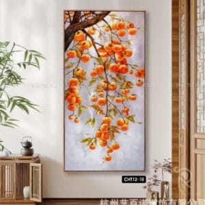 Painting of a Rose Branch Abundant with Fruit - CHT12 - 10