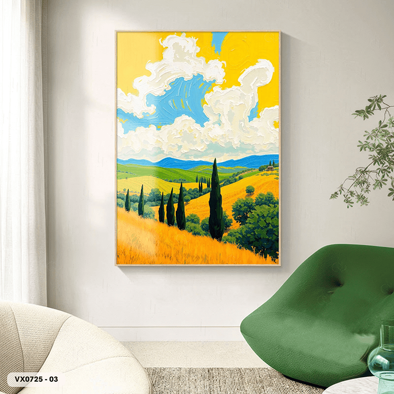 Painting of a Golden Sunny Field - VX0725