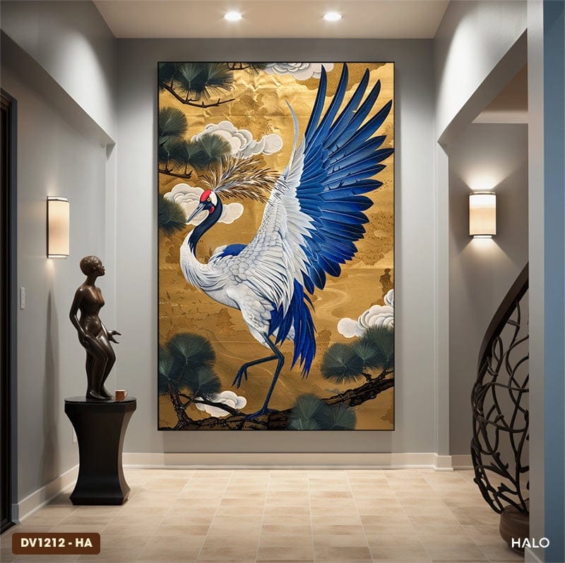 Gold-Plated Crane Painting - DV1212