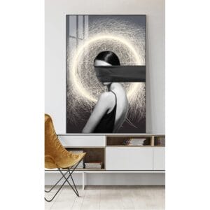 Painting of a Girl Covering Her Eyes