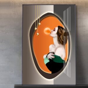 Painting of a Girl Blowing Bubbles