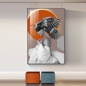Black and White Girl Painting