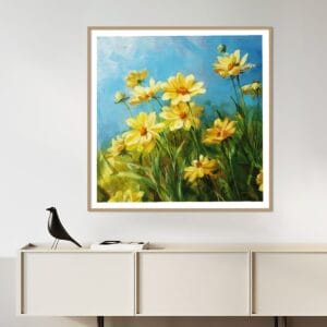 Chrysanthemum Welcoming the Sun Painting