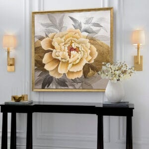 Gold Leaf Flower Painting