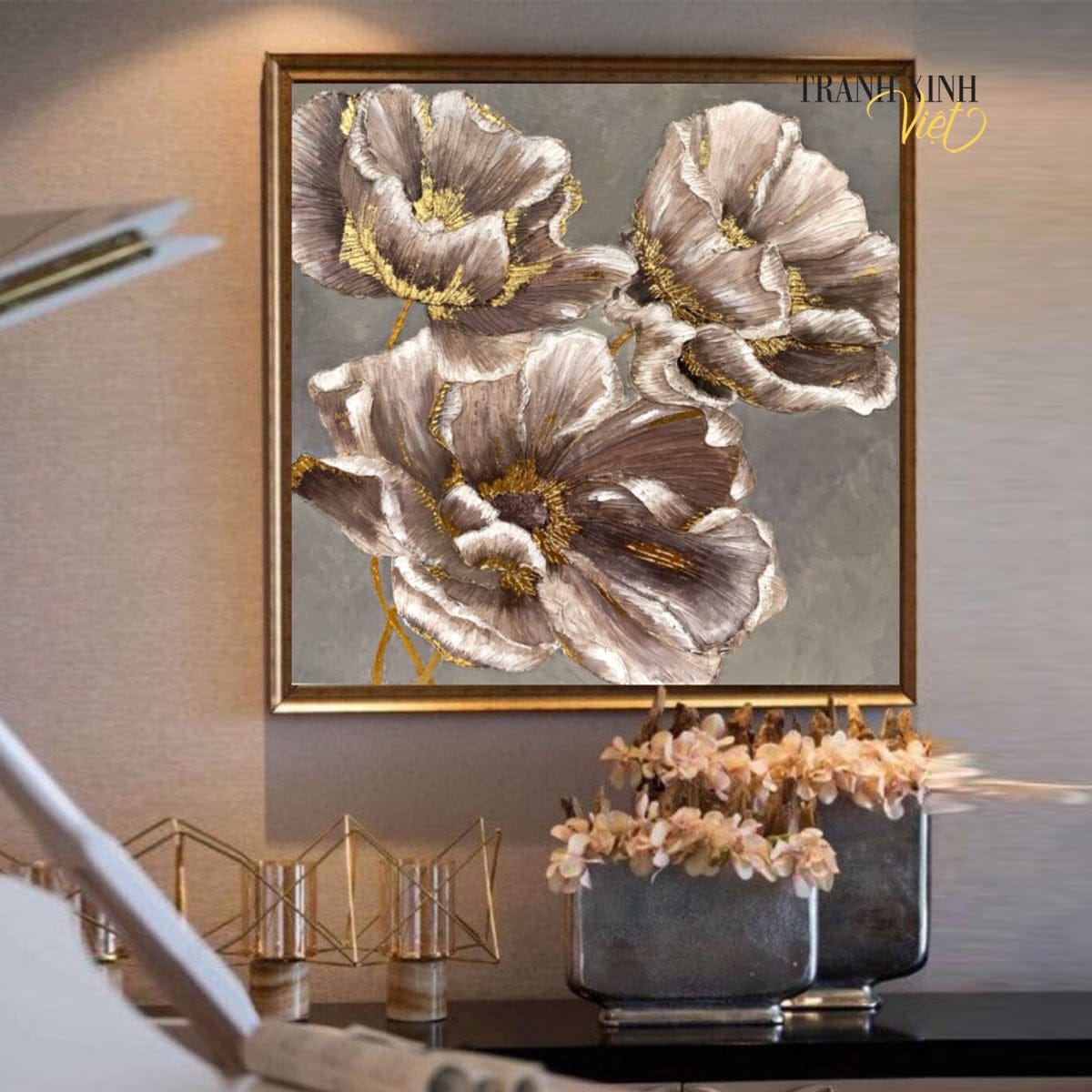Silver Flower Painting