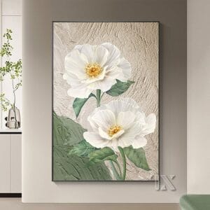 White Flower Painting - THT01