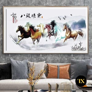 Painting of Horses Galloping to Success - MD02