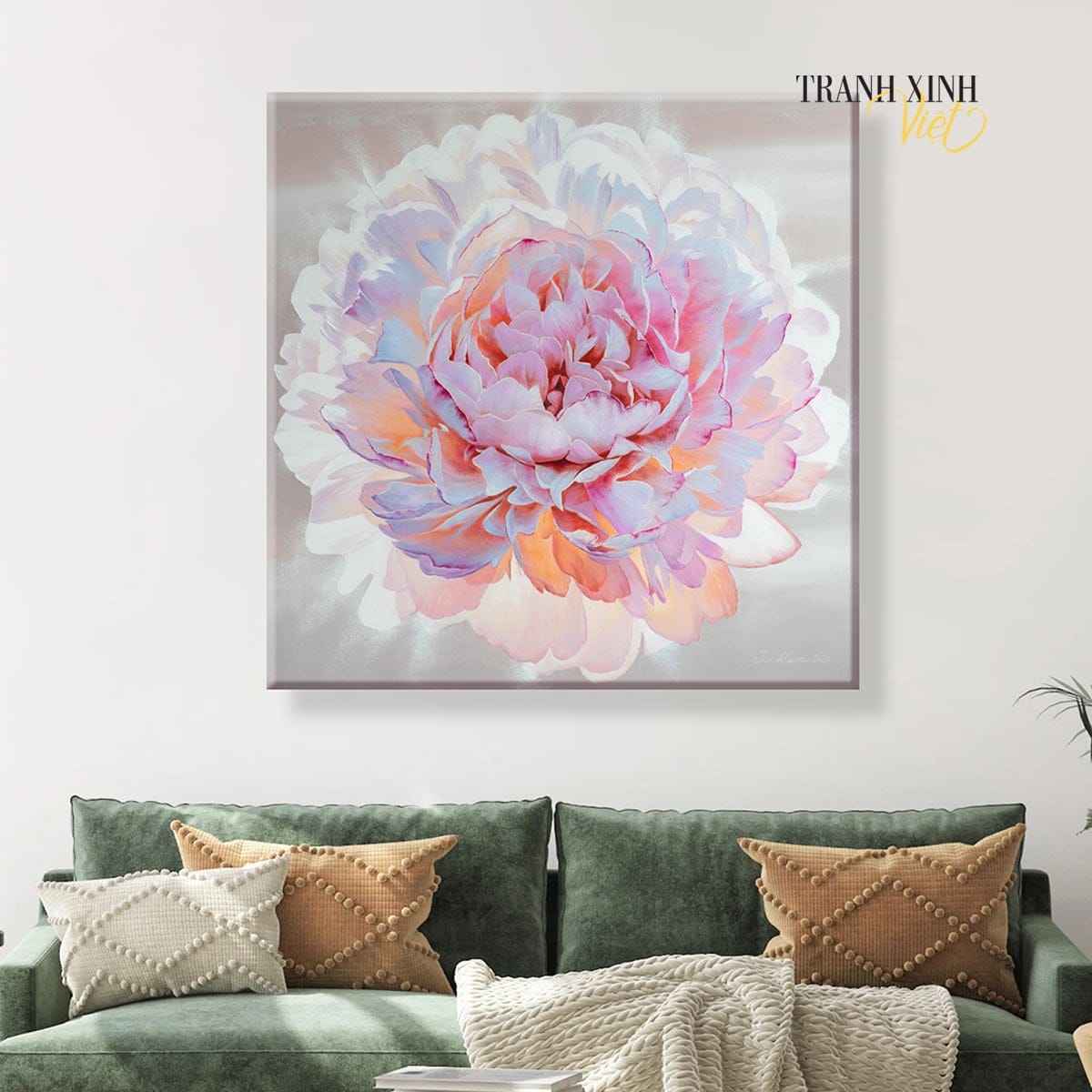 Tranh Mẫu Đơn Nở Rộ