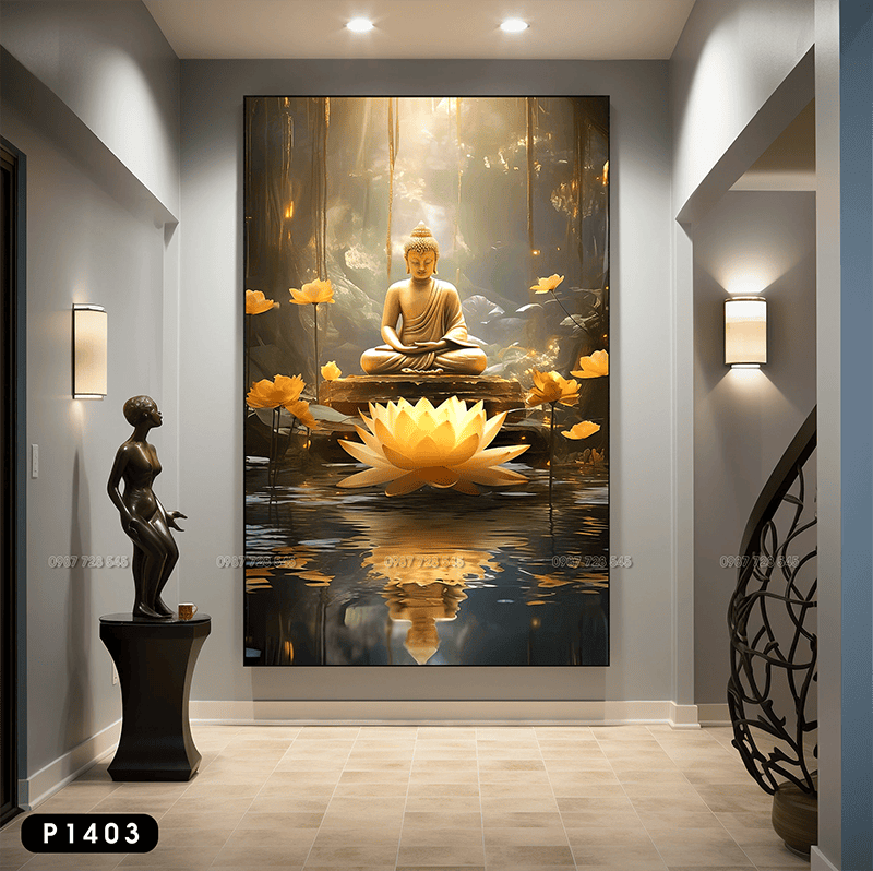 Buddhist Painting for Living Room Decoration - P1403