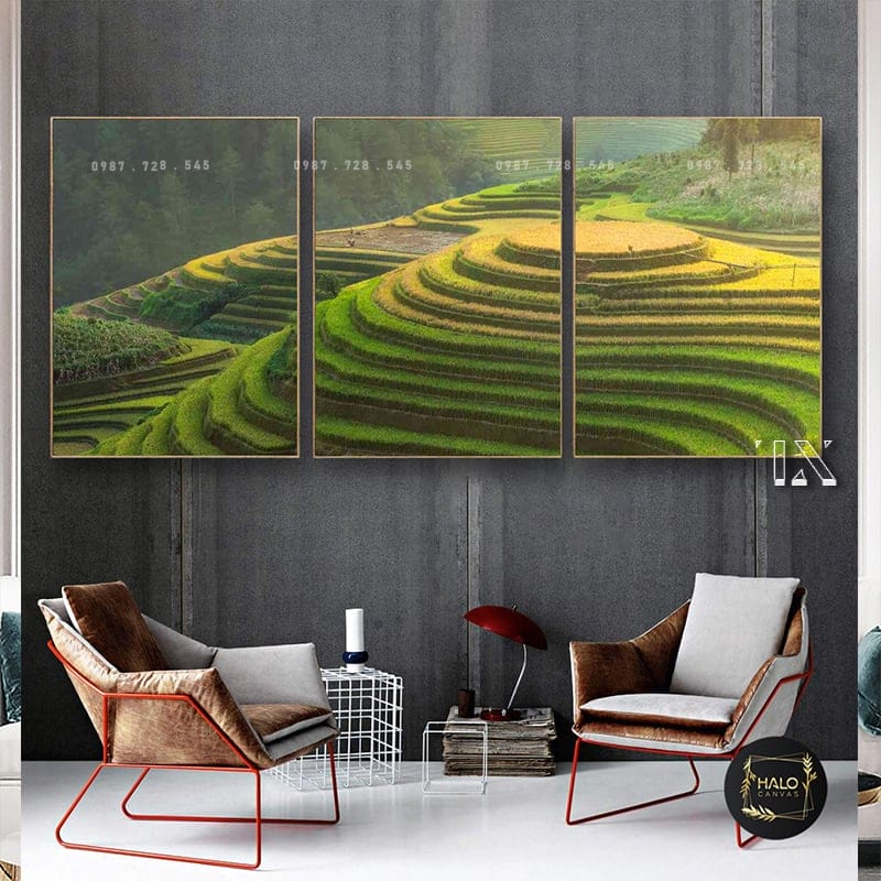 Terraced Rice Fields Painting
