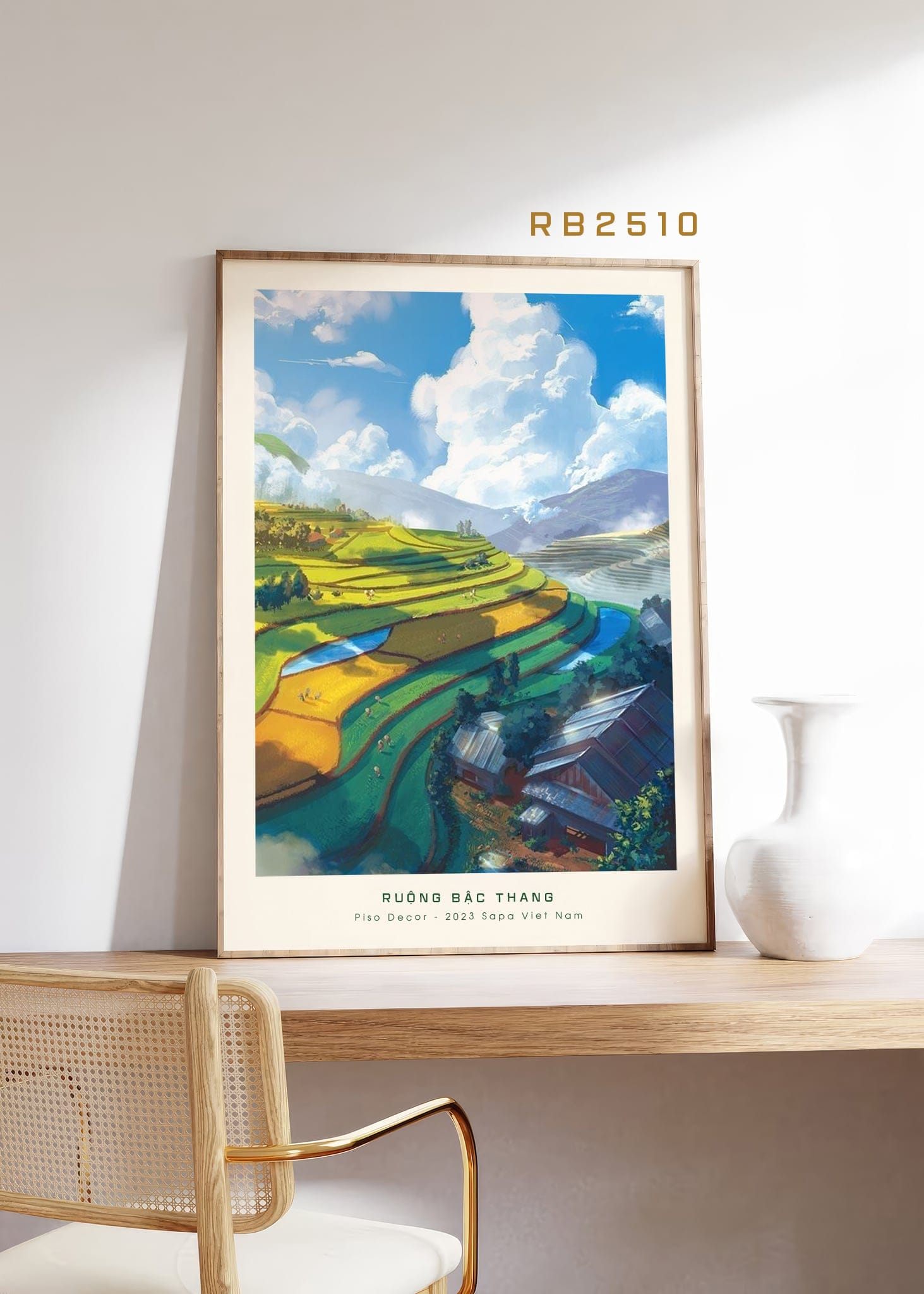 Terraced Rice Fields Painting - RB2510