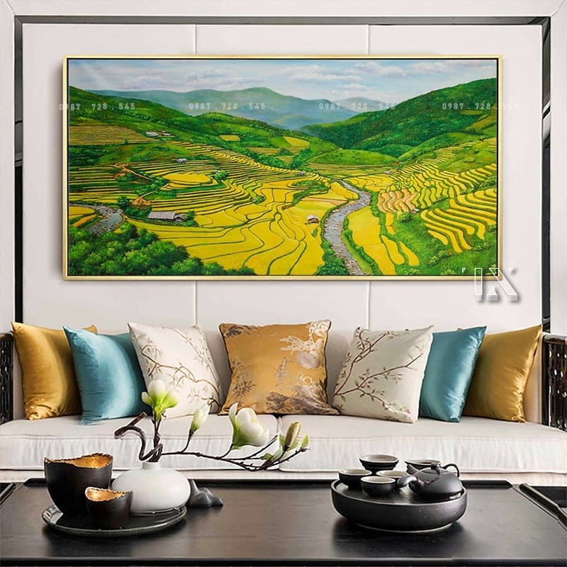 Terraced Rice Fields Painting - RBT46 - Image 2
