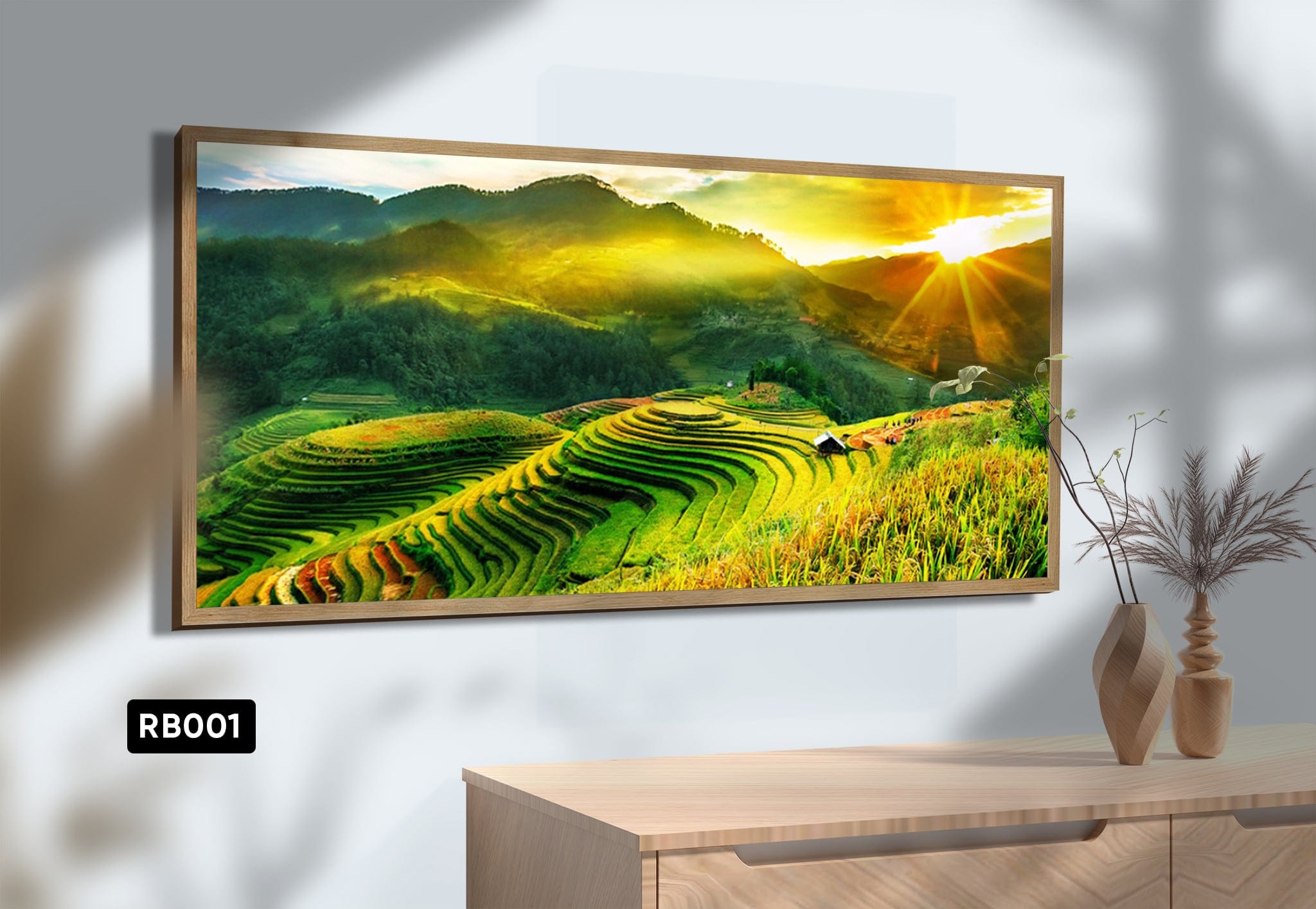 Terraced Rice Field Painting for Living Room Decoration - RB001