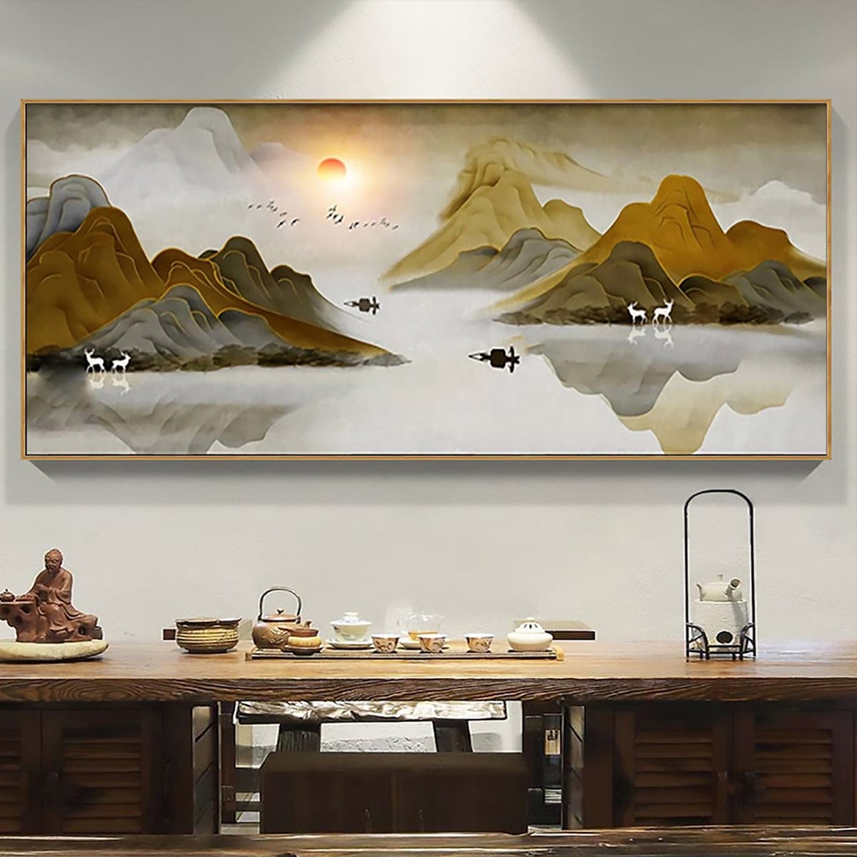 Tranh Sơn Thủy Nâu