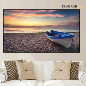 Tranh Thuyền Trên Cát - TB35