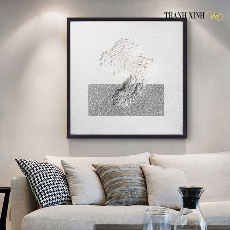 Tranh Tối Giản Trắng