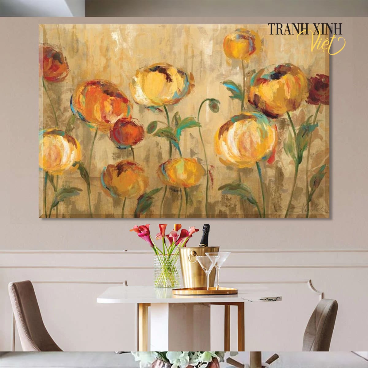 Painting of Western Chrysanthemums