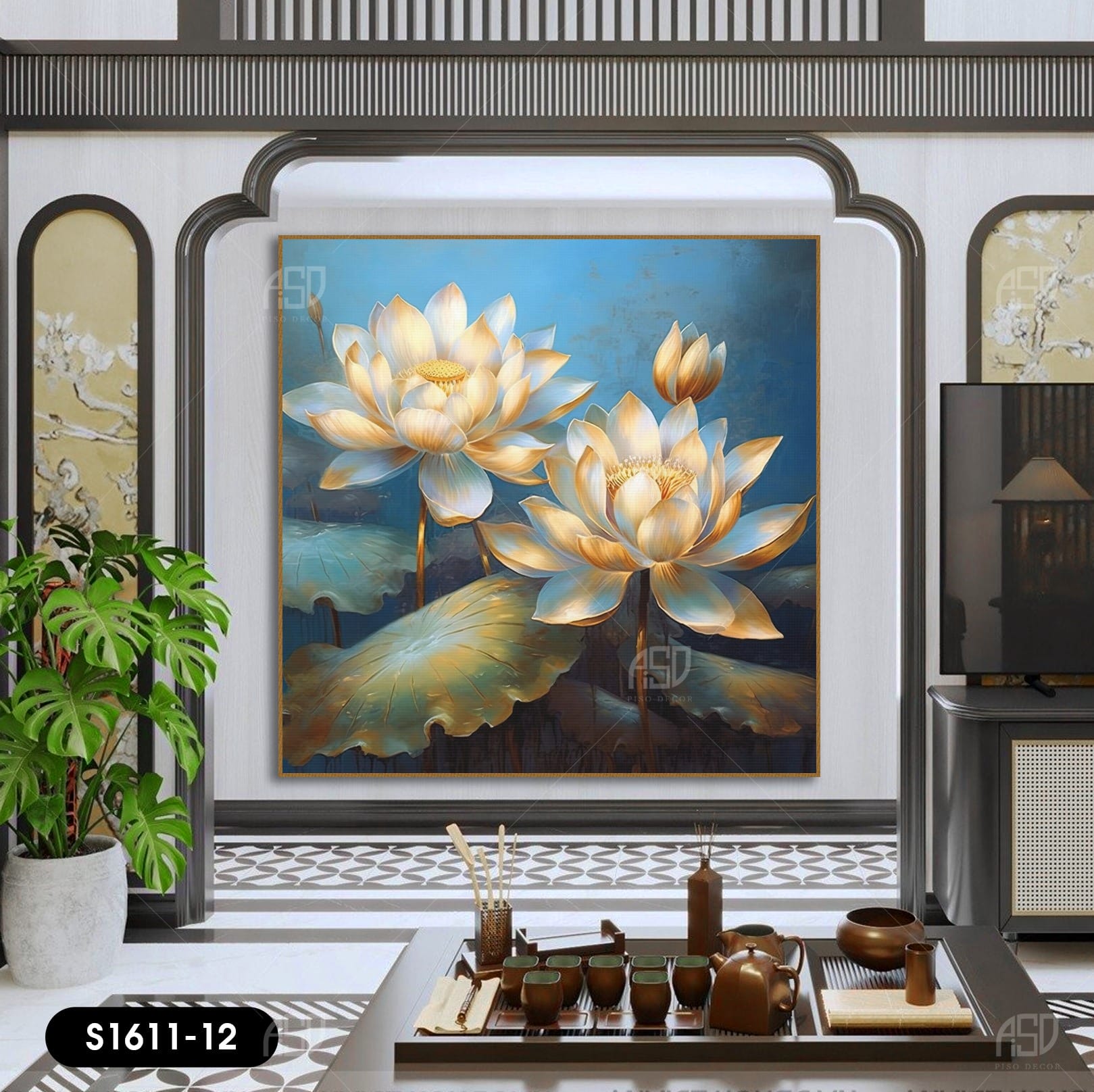 Lotus Flower Painting - ST1611 - 12